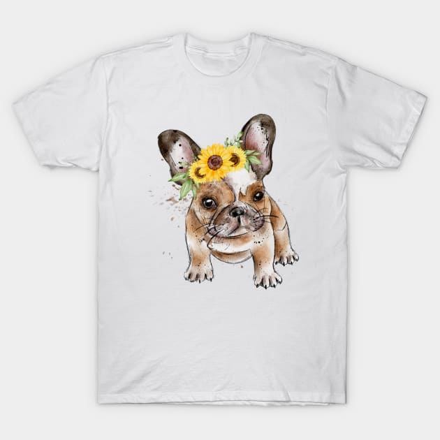 french bulldog dog T-Shirt by HJstudioDesigns